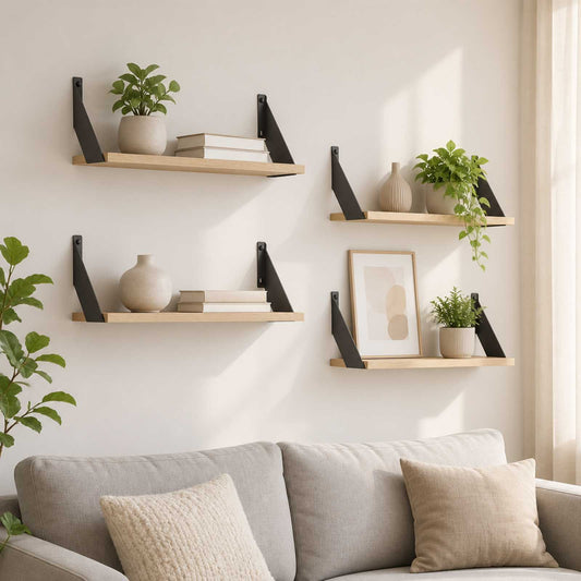 Wall Shelves 4 pcs Sonoma Oak 50 x 20 x 17 cm