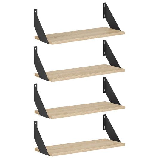 Wall Shelves 4 pcs Sonoma Oak 50 x 20 x 17 cm