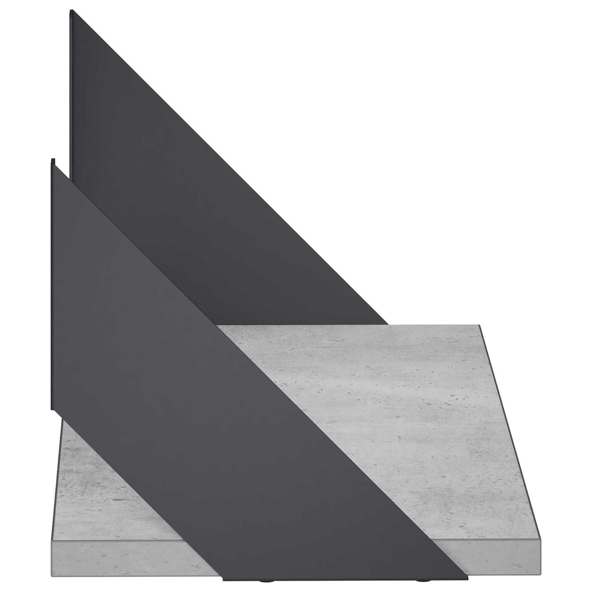 Wall Shelves 2 pcs Concrete Grey 50 x 20 x 17 cm