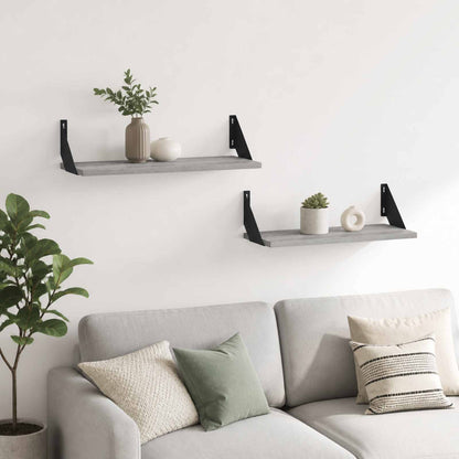 Wall Shelves 2 pcs Grey Sonoma 50 x 20 x 17 cm