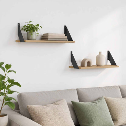 Wall Shelves 2 pcs Artisan Oak 50 x 20 x 17 cm