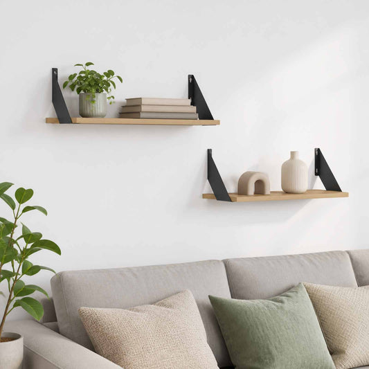 Wall Shelves 2 pcs Artisan Oak 50 x 20 x 17 cm