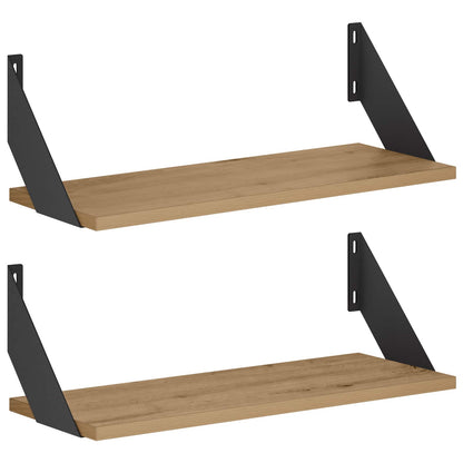 Wall Shelves 2 pcs Artisan Oak 50 x 20 x 17 cm