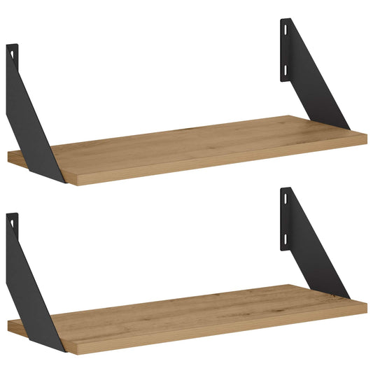 Wall Shelves 2 pcs Artisan Oak 50 x 20 x 17 cm