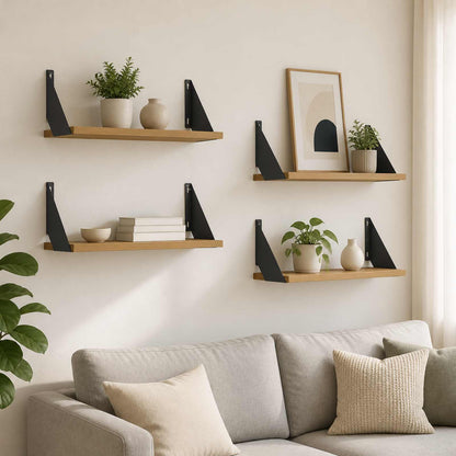 Wall Shelves 4 pcs Artisan Oak 50 x 20 x 17 cm