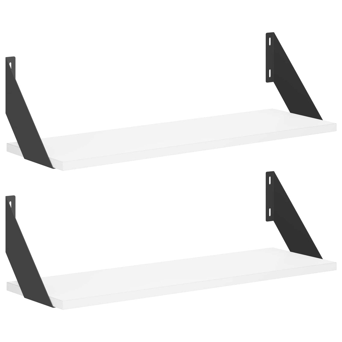 Wall Shelves 2 pcs White 60 x 20 x 17 cm