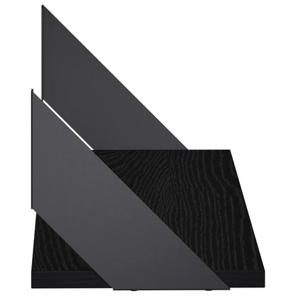 Wall Shelves 4 pcs Black Oak 60 x 20 x 17 cm