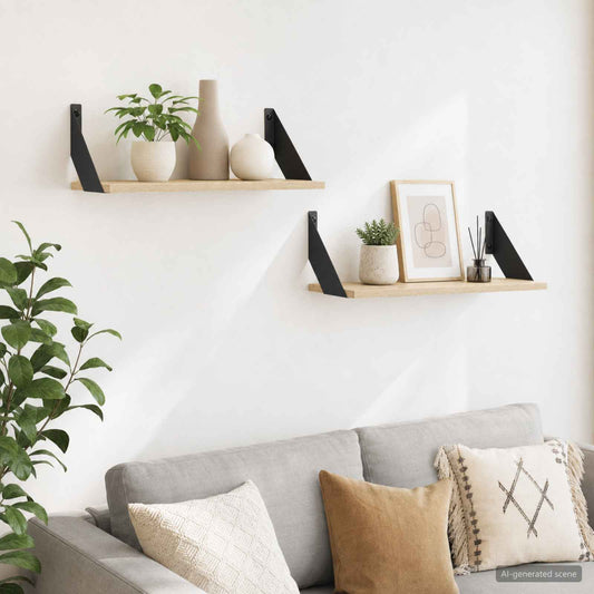 Wall Shelves 2 pcs Sonoma Oak 60 x 20 x 17 cm