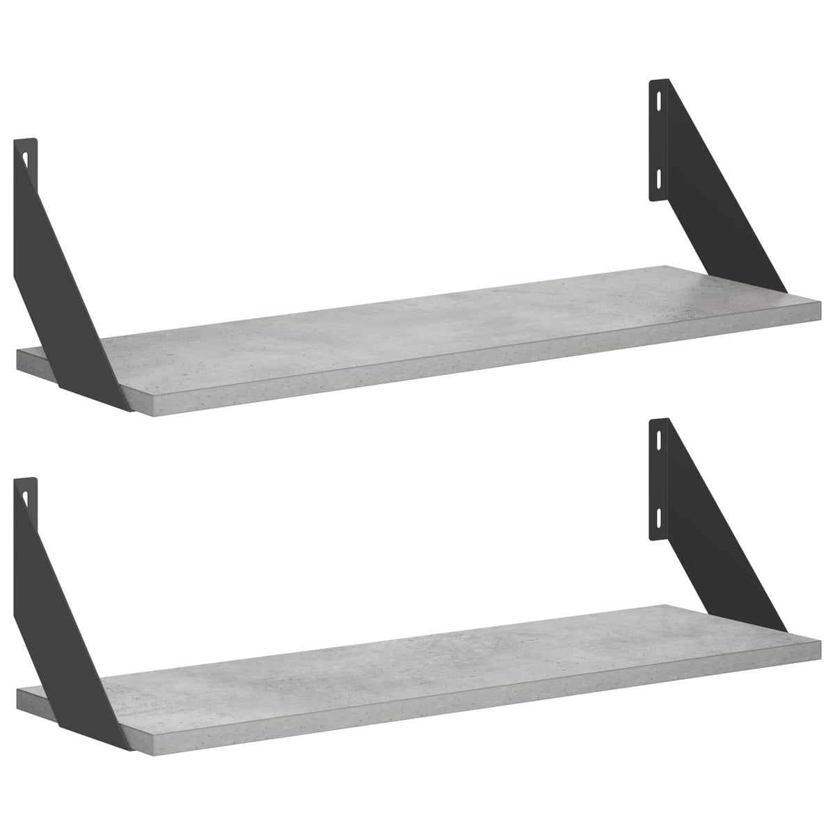 Wall Shelves 2 pcs Concrete Grey 60 x 20 x 17 cm