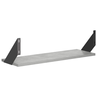 Wall Shelves 2 pcs Concrete Grey 60 x 20 x 17 cm