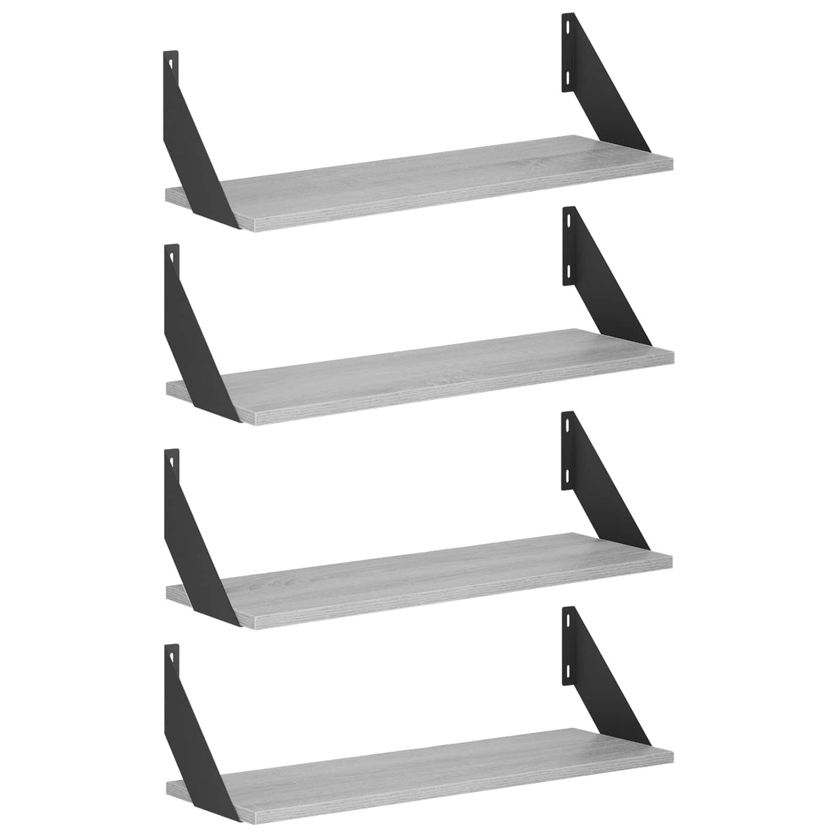 Wall Shelves 4 pcs Grey Sonoma 60 x 20 x 17 cm