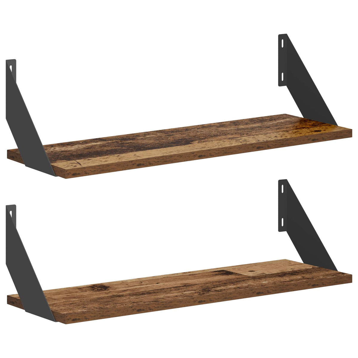 Wall Shelves 2 pcs Old Wood 60 x 20 x 17 cm