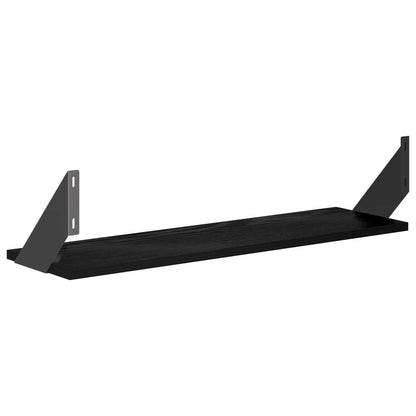 Wall Shelves 4 pcs Black Oak 70 x 20 x 17 cm