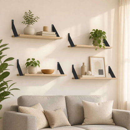 Wall Shelves 4 pcs Sonoma Oak 70 x 20 x 17 cm