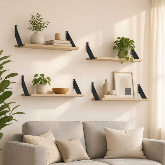 Wall Shelves 4 pcs Sonoma Oak 70 x 20 x 17 cm