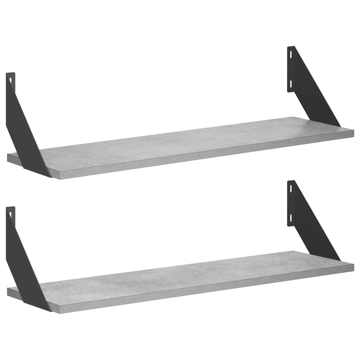 Wall Shelves 2 pcs Concrete Grey 70 x 20 x 17 cm