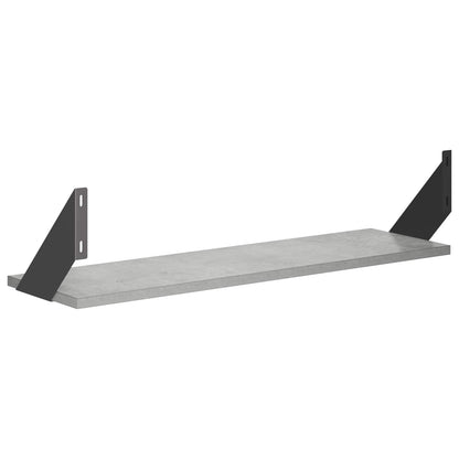 Wall Shelves 2 pcs Concrete Grey 70 x 20 x 17 cm
