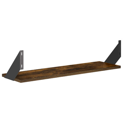 Wall Shelves 2 pcs Smoked Oak 70 x 20 x 17 cm