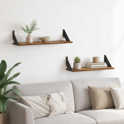 Wall Shelves 2 pcs Old Wood 70 x 20 x 17 cm