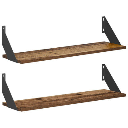Wall Shelves 2 pcs Old Wood 70 x 20 x 17 cm