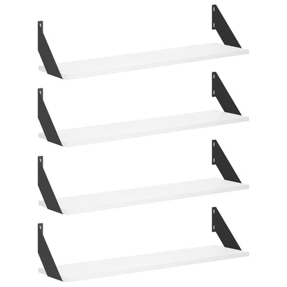 Wall Shelves 4 pcs White 80 x 20 x 17 cm