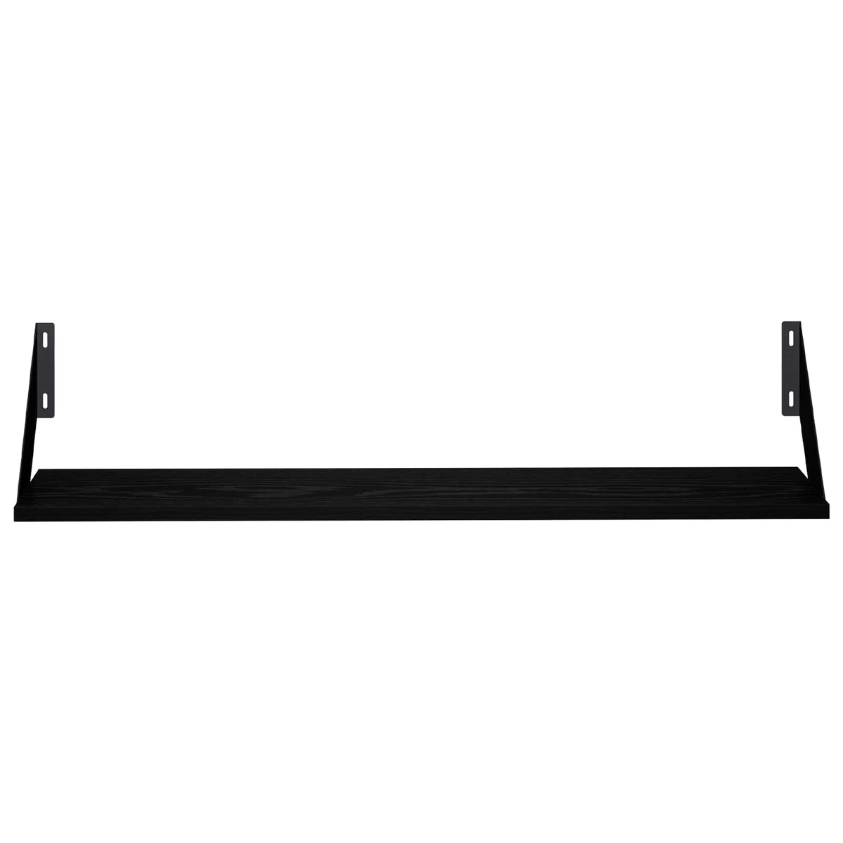 Wall Shelves 2 pcs Black Oak 80 x 20 x 17 cm