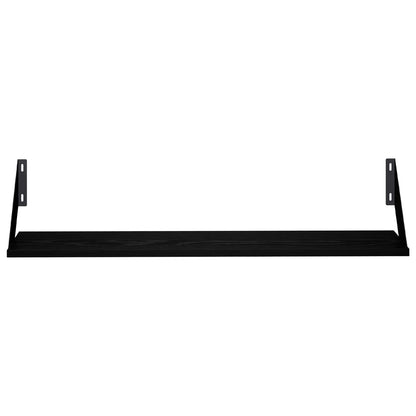 Wall Shelves 2 pcs Black Oak 80 x 20 x 17 cm