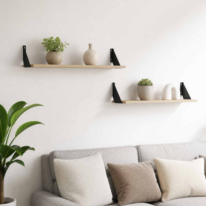 Wall Shelves 2 pcs Sonoma Oak 80 x 20 x 17 cm