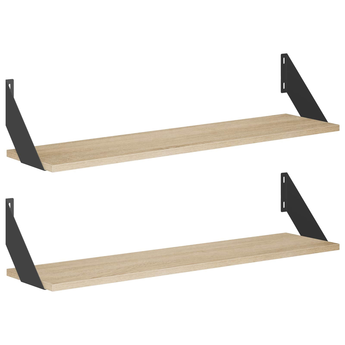 Wall Shelves 2 pcs Sonoma Oak 80 x 20 x 17 cm