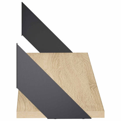 Wall Shelves 4 pcs Sonoma Oak 80 x 20 x 17 cm