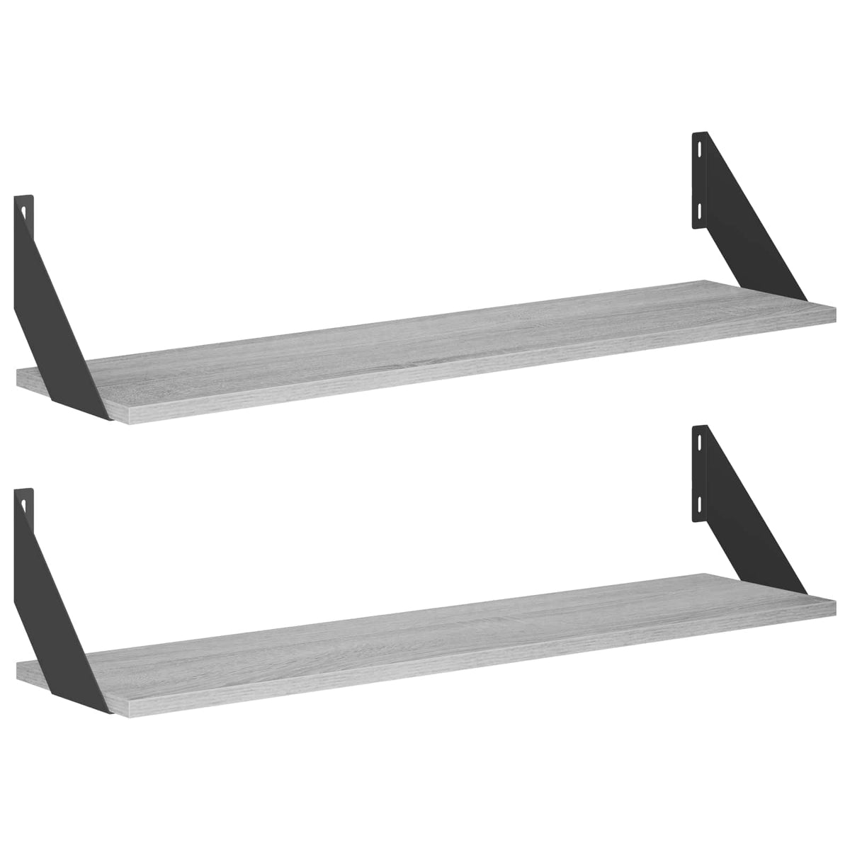 Wall Shelves 2 pcs Grey Sonoma 80 x 20 x 17 cm