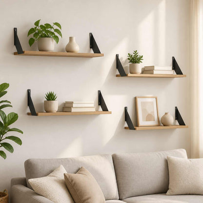 Wall Shelves 4 pcs Artisan Oak 80 x 20 x 17 cm