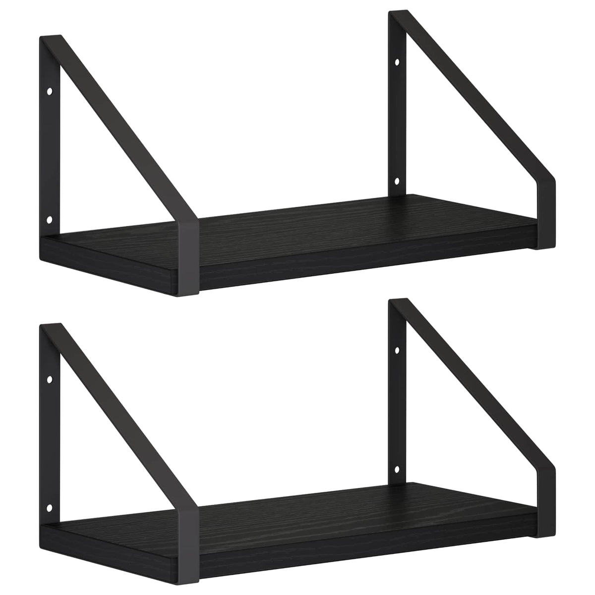 Wall Shelves 2 pcs Black Oak 30 x 16 x 15.5 cm