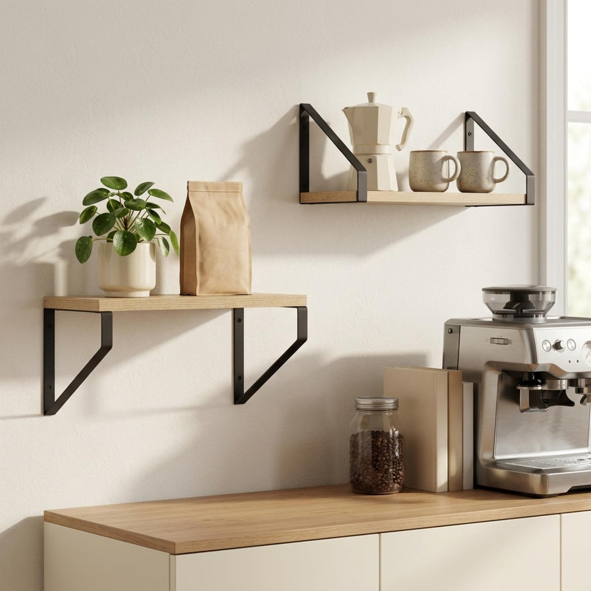 Wall Shelves 2 pcs Sonoma Oak 30 x 16 x 15.5 cm