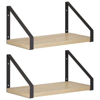 Wall Shelves 2 pcs Sonoma Oak 30 x 16 x 15.5 cm