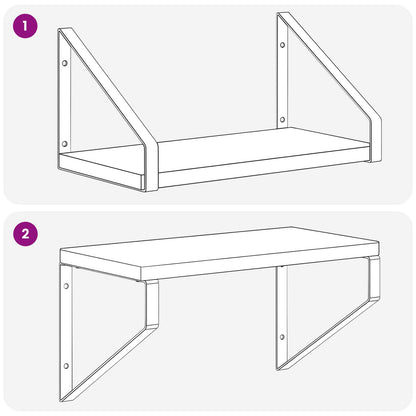 Wall Shelves 2 pcs Sonoma Oak 30 x 16 x 15.5 cm