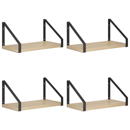 Wall Shelves 4 pcs Sonoma Oak 30 x 16 x 15.5 cm