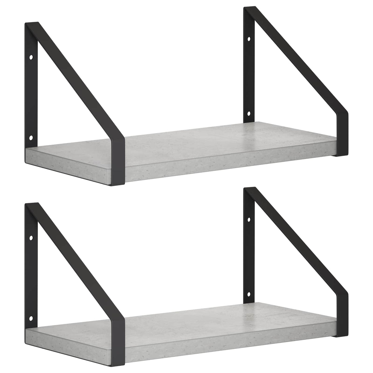 Wall Shelves 2 pcs Concrete Grey 30 x 16 x 15.5 cm