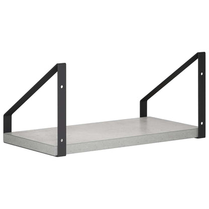 Wall Shelves 2 pcs Concrete Grey 30 x 16 x 15.5 cm