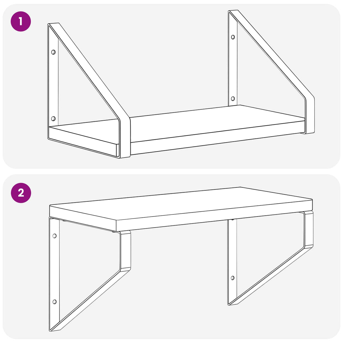 Wall Shelves 4 pcs Concrete Grey 30 x 16 x 15.5 cm