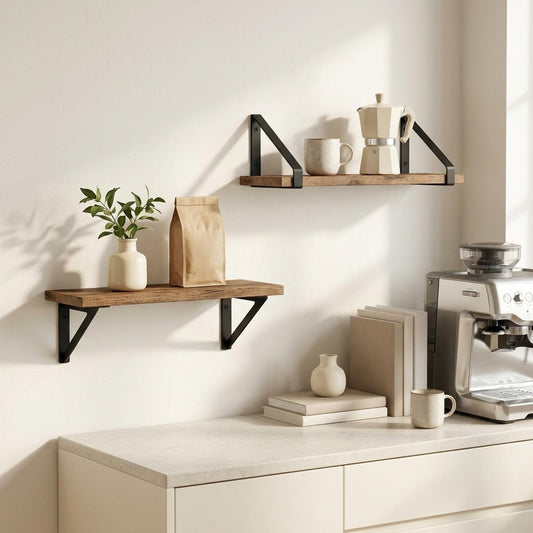 Wall Shelves 2 pcs Smoked Oak 30 x 16 x 15.5 cm