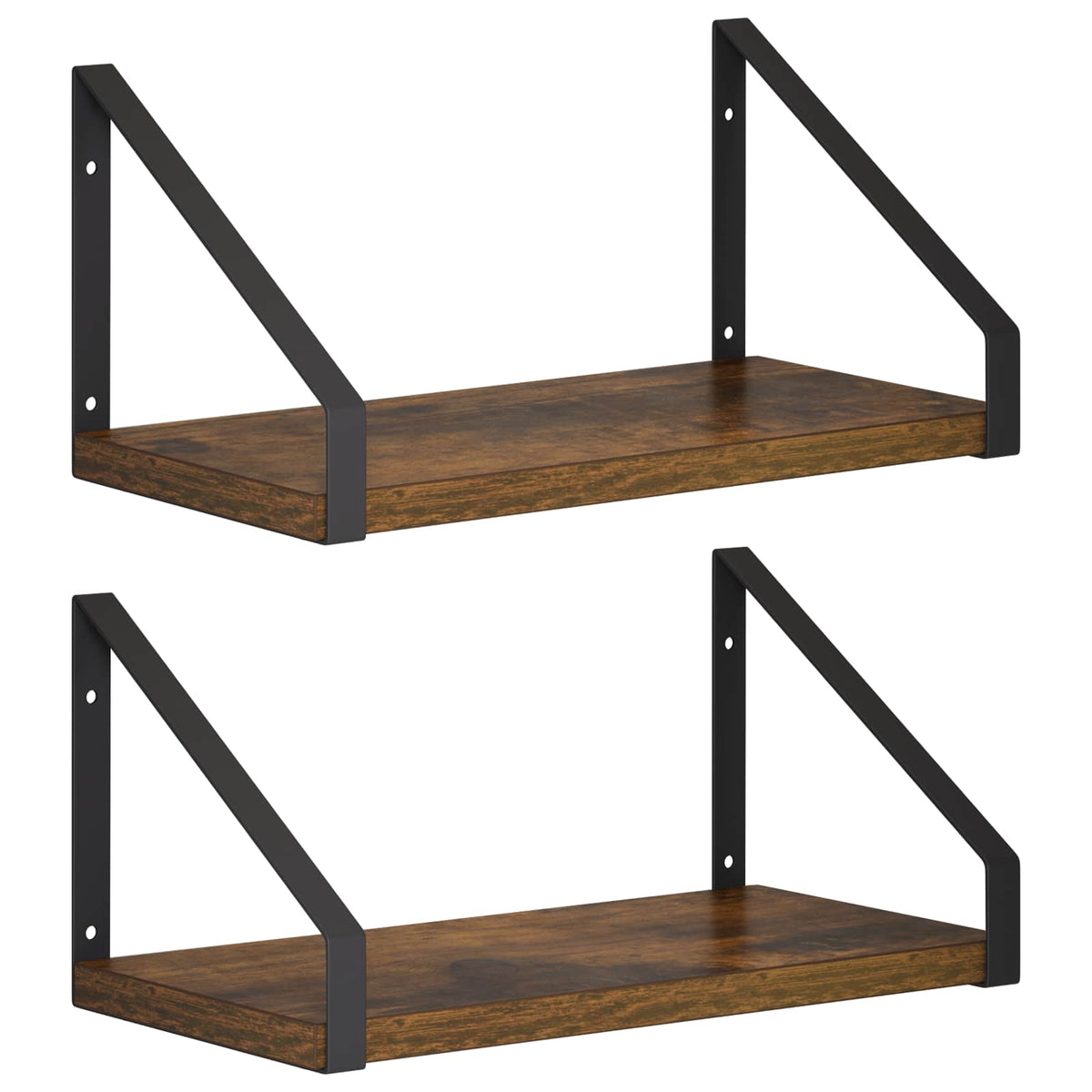 Wall Shelves 2 pcs Smoked Oak 30 x 16 x 15.5 cm