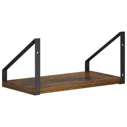 Wall Shelves 4 pcs Smoked Oak 30 x 16 x 15.5 cm