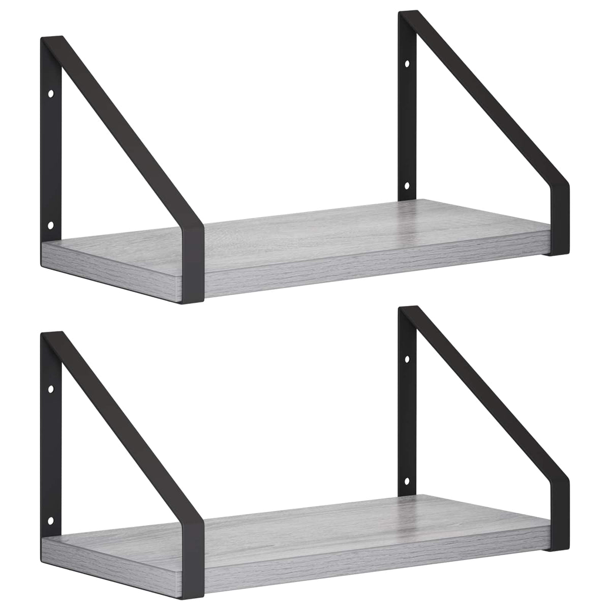 Wall Shelves 2 pcs Grey Sonoma 30 x 16 x 15.5 cm