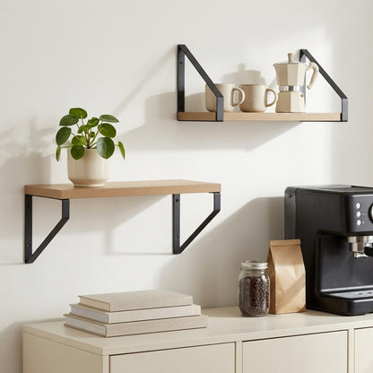 Wall Shelves 2 pcs Artisan Oak 30 x 16 x 15.5 cm