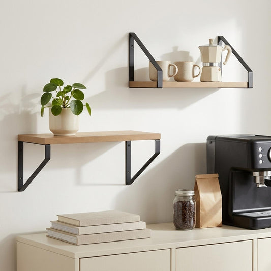 Wall Shelves 2 pcs Artisan Oak 30 x 16 x 15.5 cm