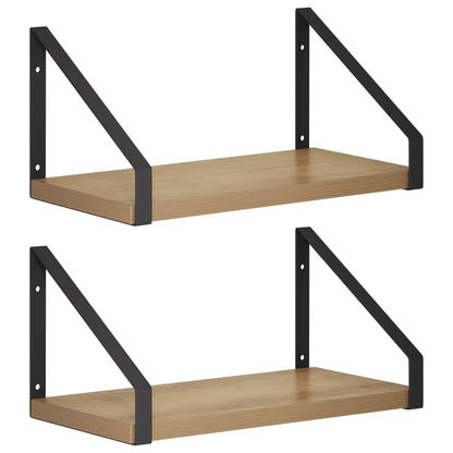 Wall Shelves 2 pcs Artisan Oak 30 x 16 x 15.5 cm