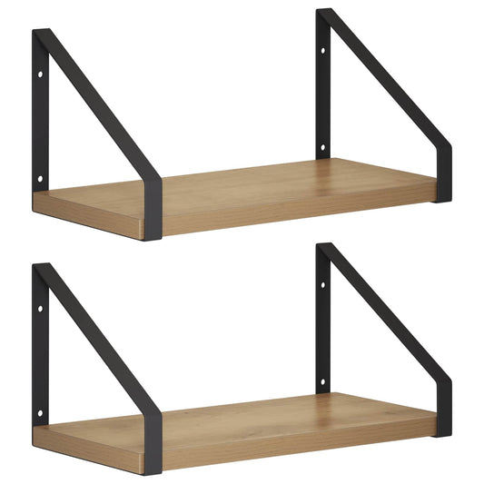 Wall Shelves 2 pcs Artisan Oak 30 x 16 x 15.5 cm