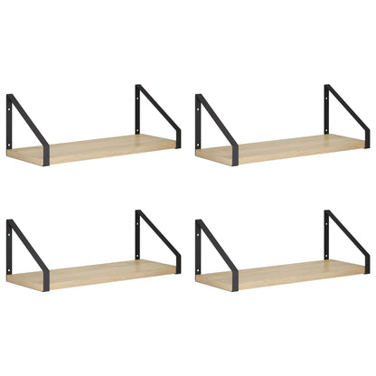 Wall Shelves 4 pcs Sonoma Oak 40 x 16 x 15.5 cm