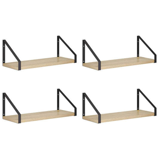 Wall Shelves 4 pcs Sonoma Oak 40 x 16 x 15.5 cm